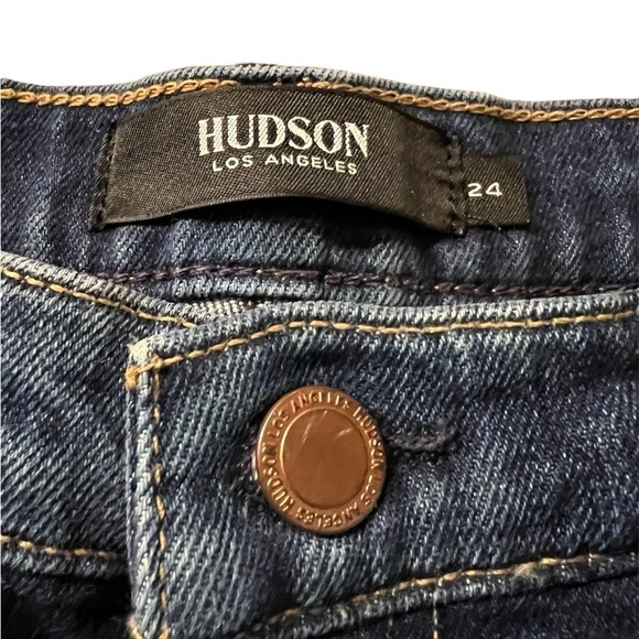 HUDSON WOMENS GEMMA SHORTS DENIM CUTOFF 5 POCKET SIZE 24 - Picture 6 of 10